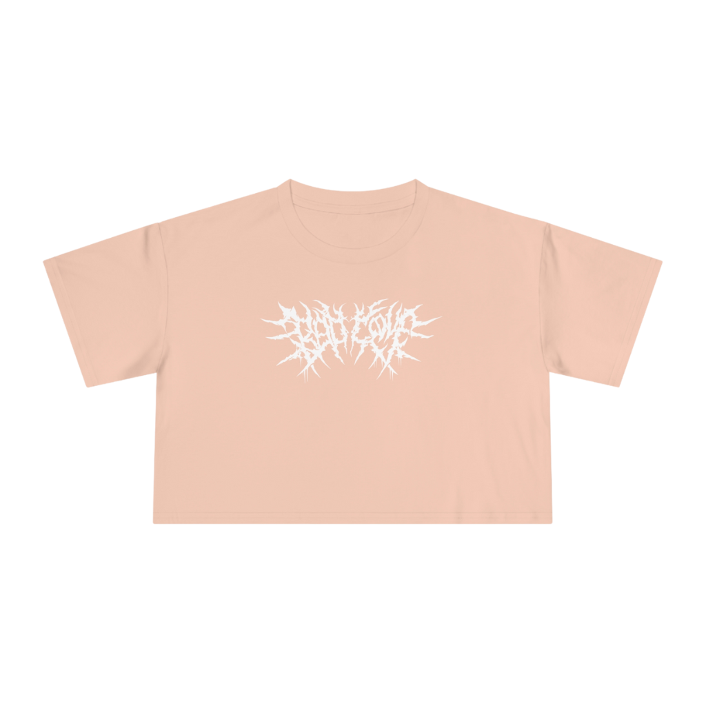 Deathcore Women's Crop Tee - Pale Pink