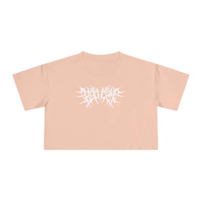 Deathcore Women's Crop Tee - Pale Pink